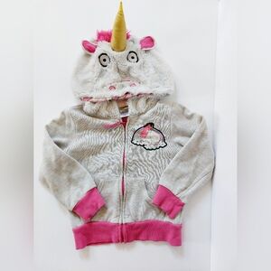 Fluffy Unicorn Hoodie Despicable Me Costume‎ size youth XS (4/5) Halloween